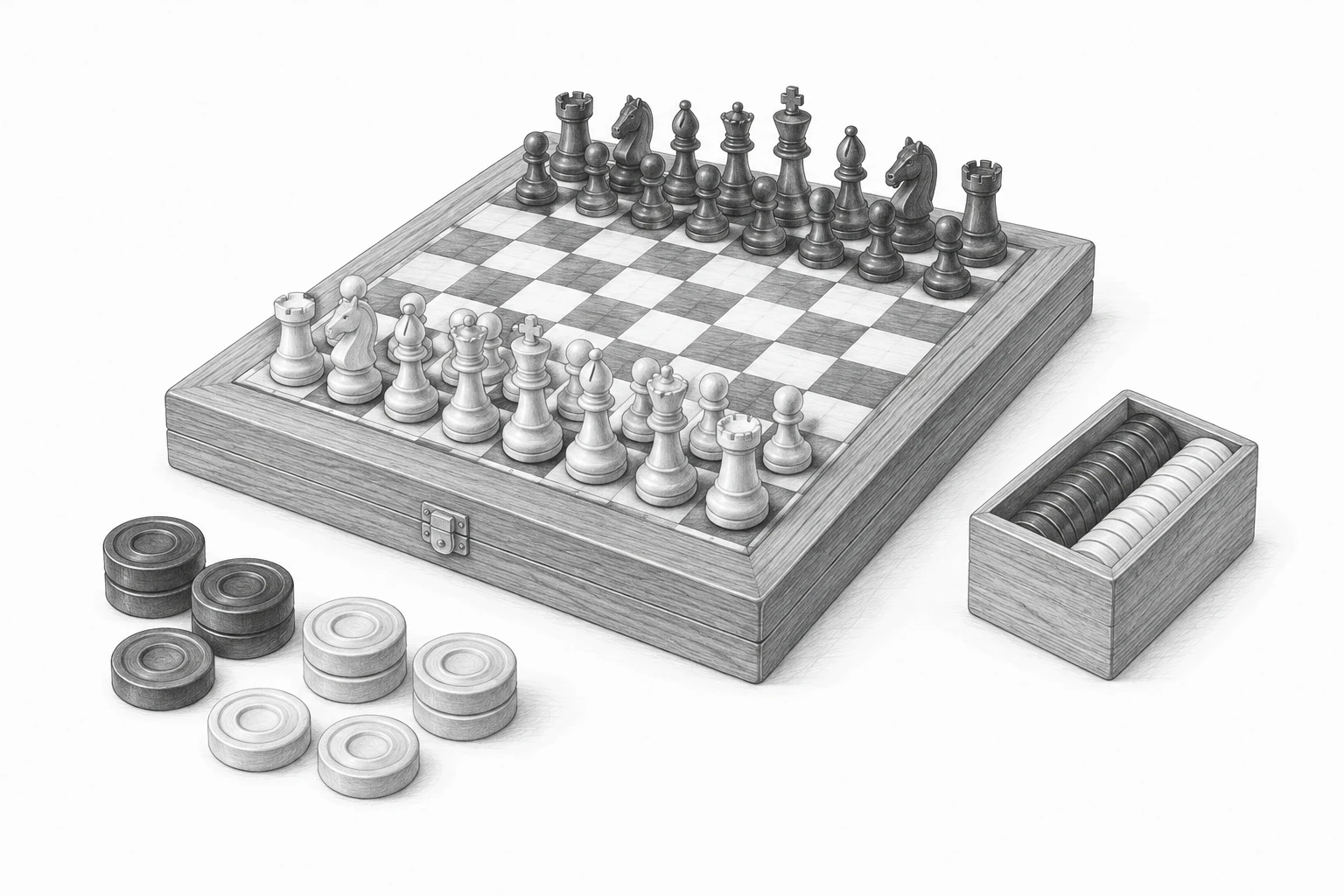Инвентарь для игры в шахматы и шашки — основной вид
