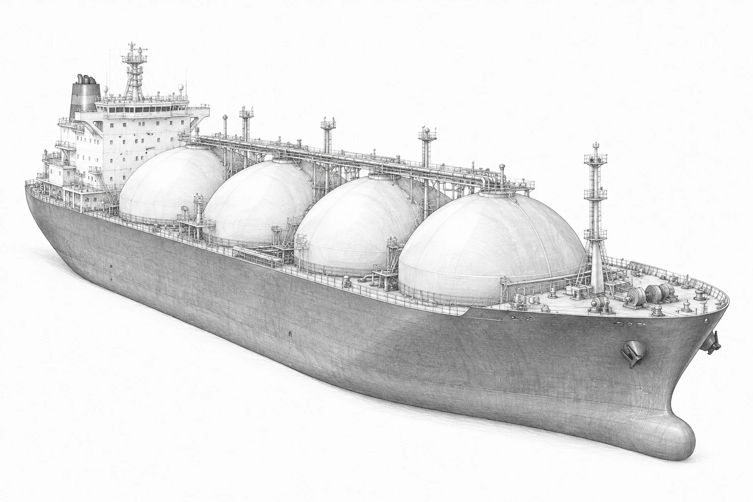 Суда морские для перевозки сжиженных газов (газовозы) — основной вид